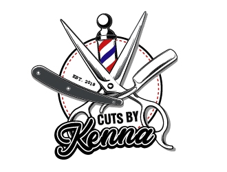 Cuts by Kenna logo design by Loregraphic