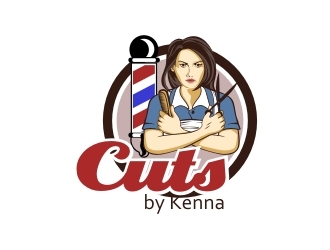 Cuts by Kenna logo design by aladi