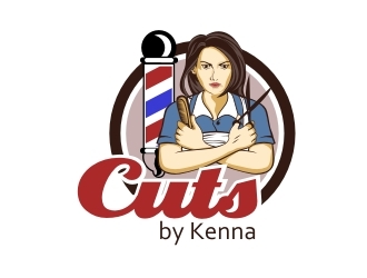 Cuts by Kenna logo design by aladi