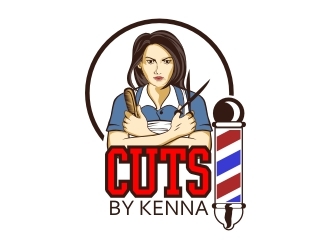 Cuts by Kenna logo design by aladi