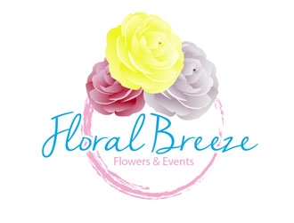 Floral Breeze Flowers & Events logo design by LogoInvent