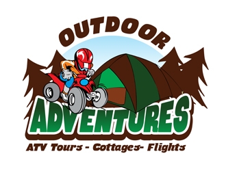 Outdoor Adventures  tagline = ( ATV Tours - Cottages- Flights ) logo design by creativemind01