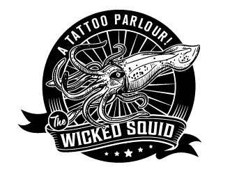 The Wicked Squid logo design by ARALE