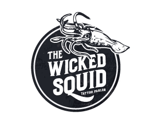 The Wicked Squid logo design by emberdezign