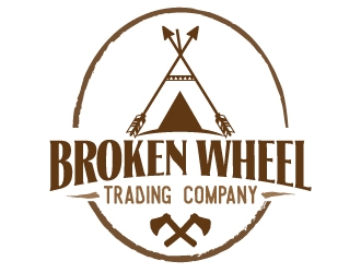 Broken Wheel Trading Company logo design by jaize