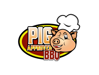 Pig Approved BBQ logo design by Akli