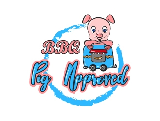 Pig Approved BBQ logo design by BaneVujkov