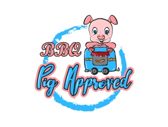 Pig Approved BBQ logo design by BaneVujkov