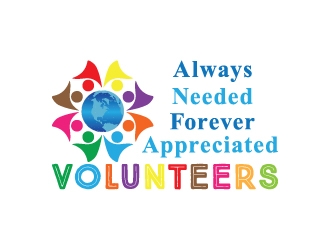 Volunteers : Always Needed Forever Appreciated logo design by dhika
