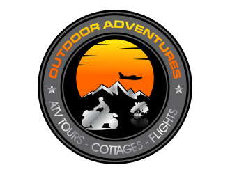 Outdoor Adventures  tagline = ( ATV Tours - Cottages- Flights ) logo design by qqdesigns