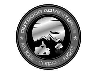 Outdoor Adventures  tagline = ( ATV Tours - Cottages- Flights ) logo design by qqdesigns