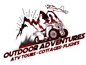 Outdoor Adventures  tagline = ( ATV Tours - Cottages- Flights ) logo design by AnasHalaibeh