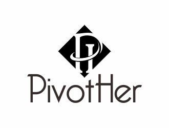 Pivot Her or PivotHer logo design by bosbejo