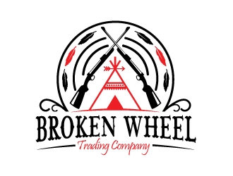 Broken Wheel Trading Company logo design by Suvendu