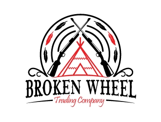 Broken Wheel Trading Company logo design by Suvendu