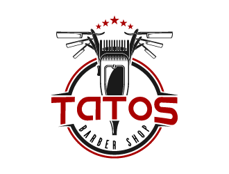 Tatos barber Shop logo design by fastsev