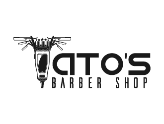 Tatos barber Shop logo design by fastsev