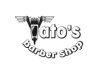 Tatos barber Shop logo design by fastsev