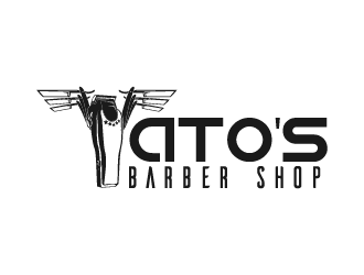 Tatos barber Shop logo design by fastsev