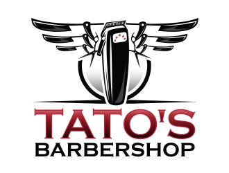 Tatos barber Shop logo design by Eliben