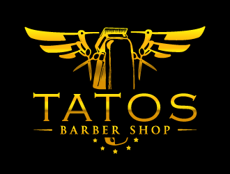 Tatos barber Shop logo design by ARALE