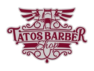 Tatos barber Shop logo design by Aelius
