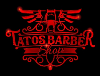Tatos barber Shop logo design by Aelius