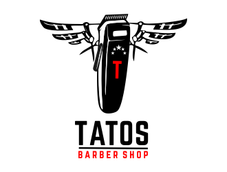 Tatos barber Shop logo design by aldesign