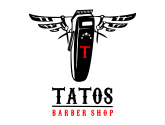 Tatos barber Shop logo design by aldesign