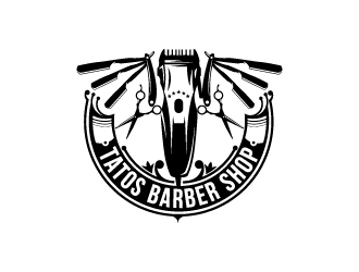 Tatos barber Shop logo design by dasigns