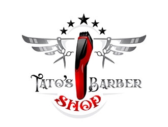 Tatos barber Shop logo design by LogoInvent