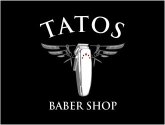 Tatos barber Shop logo design by 48art