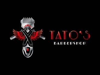 Tatos barber Shop logo design by alxmihalcea