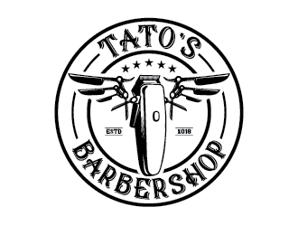 Tatos barber Shop logo design by AthenaDesigns
