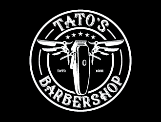 Tatos barber Shop logo design by AthenaDesigns