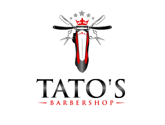 Tatos barber Shop logo design by BeDesign