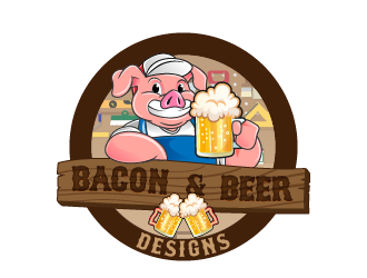 BACON & BEER DESIGNS   logo design by reight