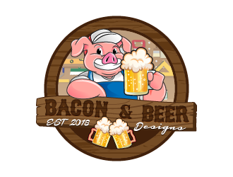 BACON & BEER DESIGNS   logo design by reight