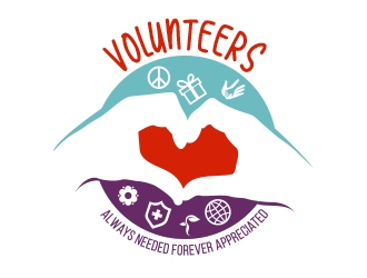 Volunteers : Always Needed Forever Appreciated logo design by MarkindDesign