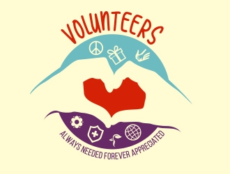 Volunteers : Always Needed Forever Appreciated logo design by MarkindDesign