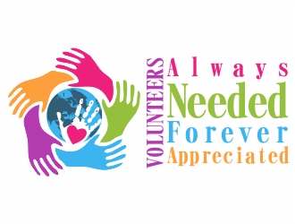 Volunteers : Always Needed Forever Appreciated logo design by nikkiblue
