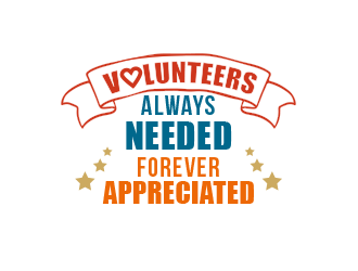 Volunteers : Always Needed Forever Appreciated logo design by BeDesign