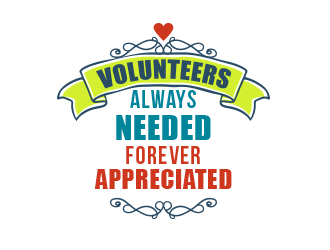 Volunteers : Always Needed Forever Appreciated logo design by BeDesign