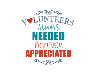 Volunteers : Always Needed Forever Appreciated logo design by BeDesign