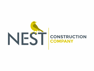 Nest Construction Company logo design by mutafailan