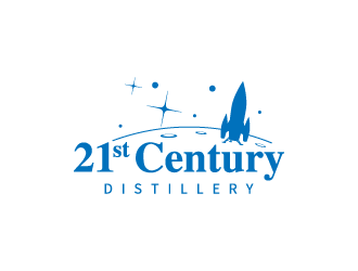 21st Century Distillery logo design by hwkomp