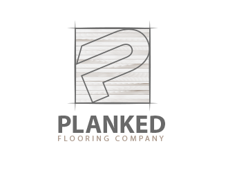 PLANKED FLOORING COMPANY logo design by BeDesign
