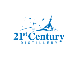 21st Century Distillery logo design by hwkomp
