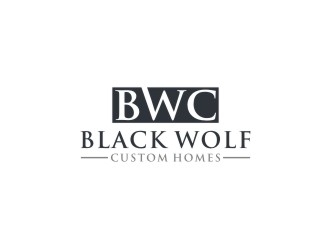 Black Wolf Custom Homes logo design by bricton