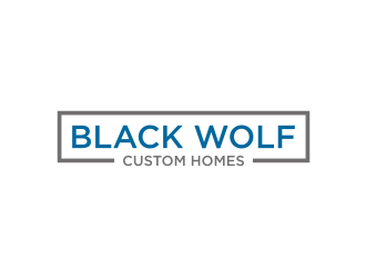 Black Wolf Custom Homes logo design by rief
